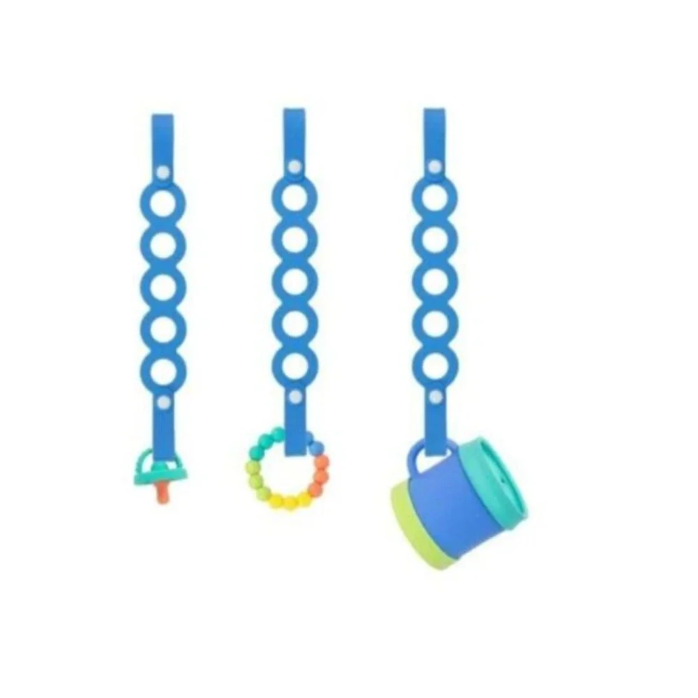 morepeas Baby Toy and Cup Strap - Blueberry
